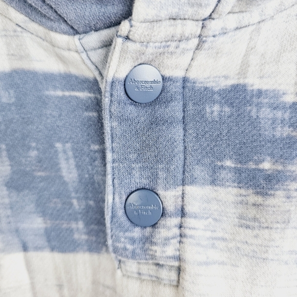 Abercrombie Kids Hooded Cotton Blend Sweatshirt - Blue, White, Gray - Picture 6 of 11